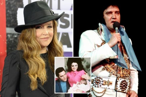 Lisa Marie Presley and her father Elvis Presley in a heartwarming moment