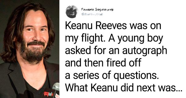 Keanu Reeves Has a Patient Reaction to a Young Boy Pressing Questions