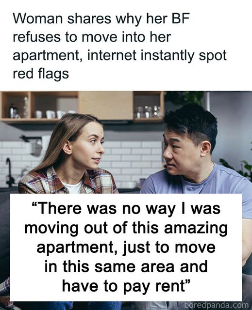 Woman Shares Why Her BF Refuses To Move Into Her Apartment, Internet Instantly Spot Red Flags