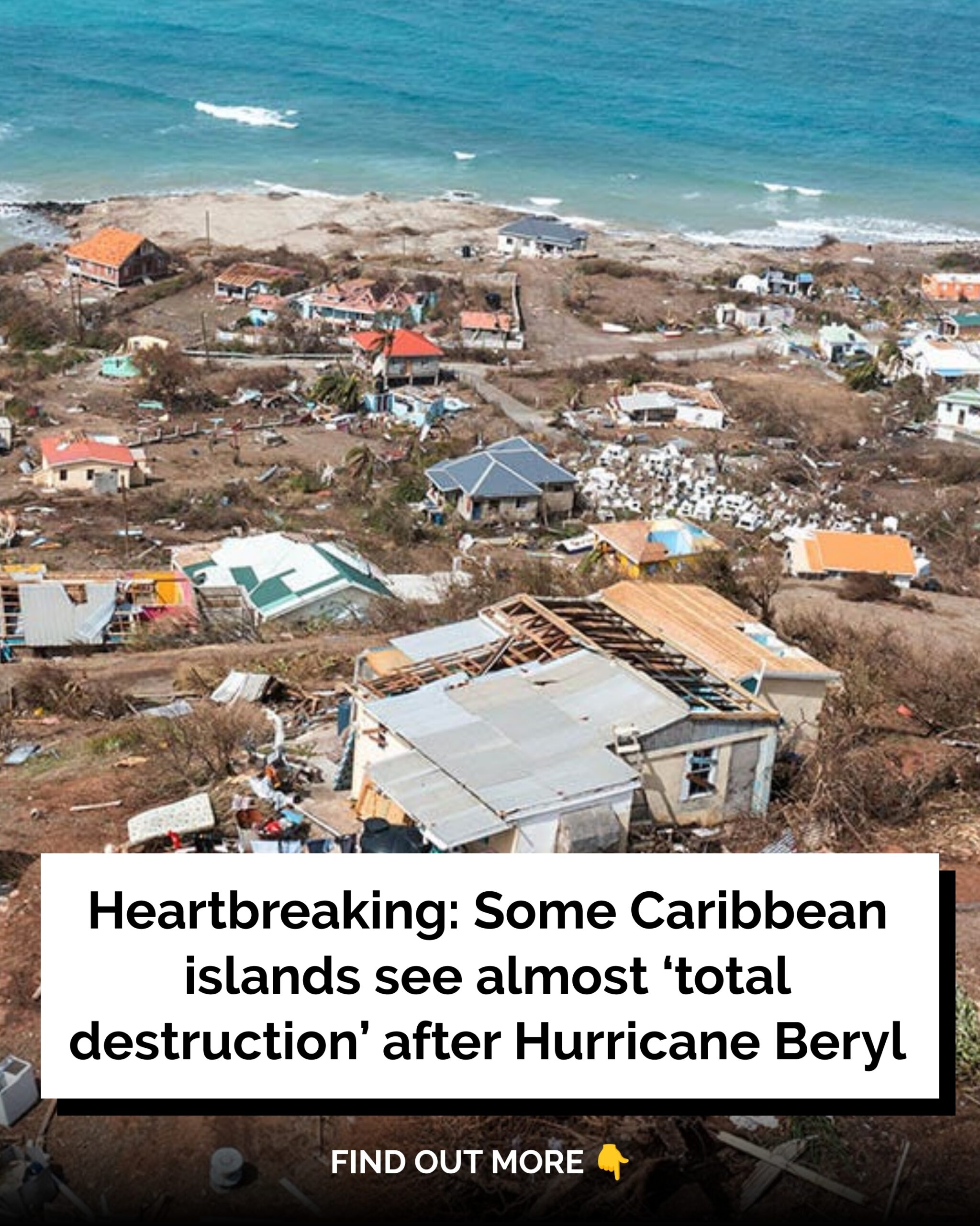 Some Caribbean islands see almost ‘total destruction’ after Hurricane Beryl