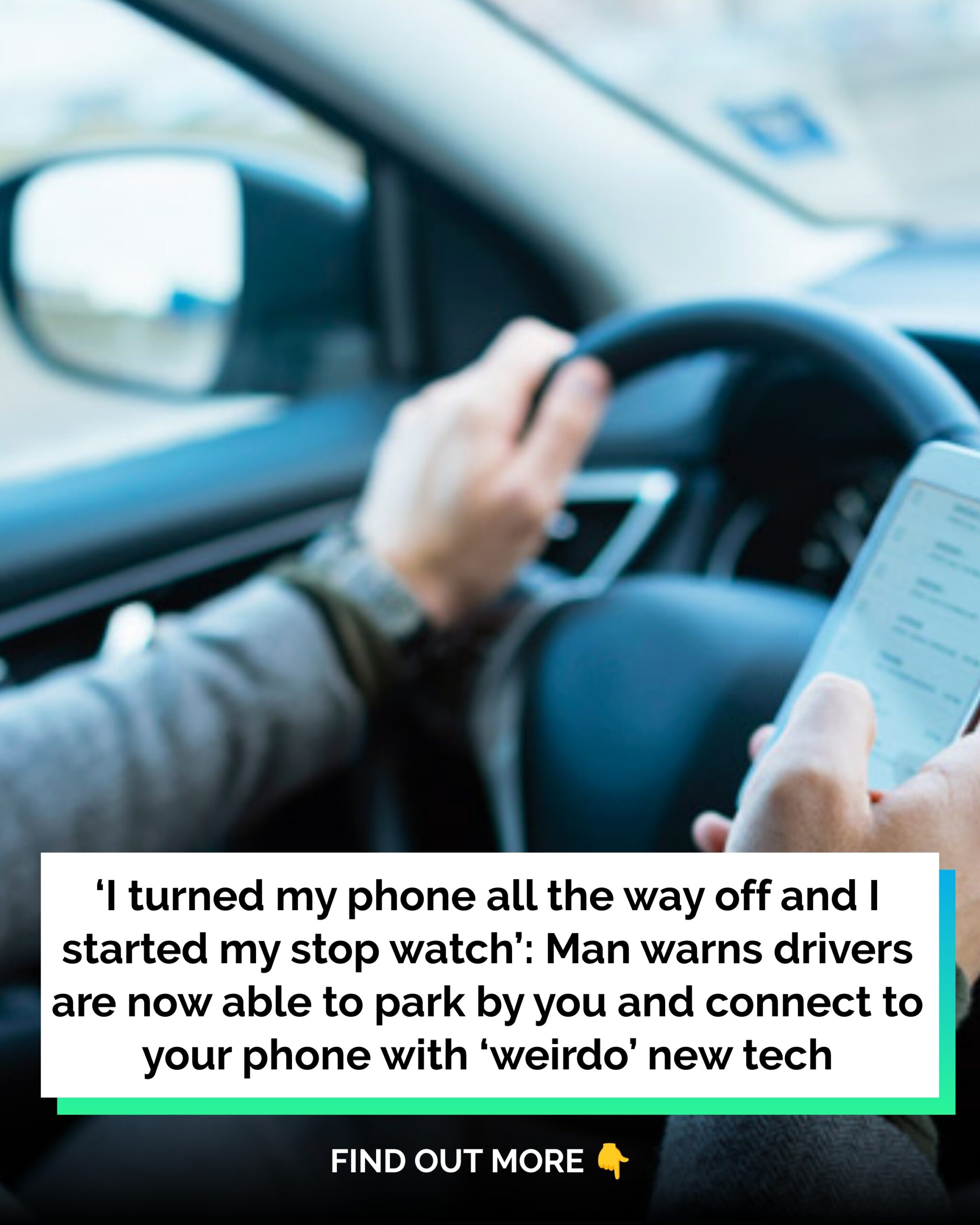 ‘I turned my phone all the way off and I started my stop watch’: Man warns drivers are now able to park by you and connect to your phone with ‘weirdo’ new tech