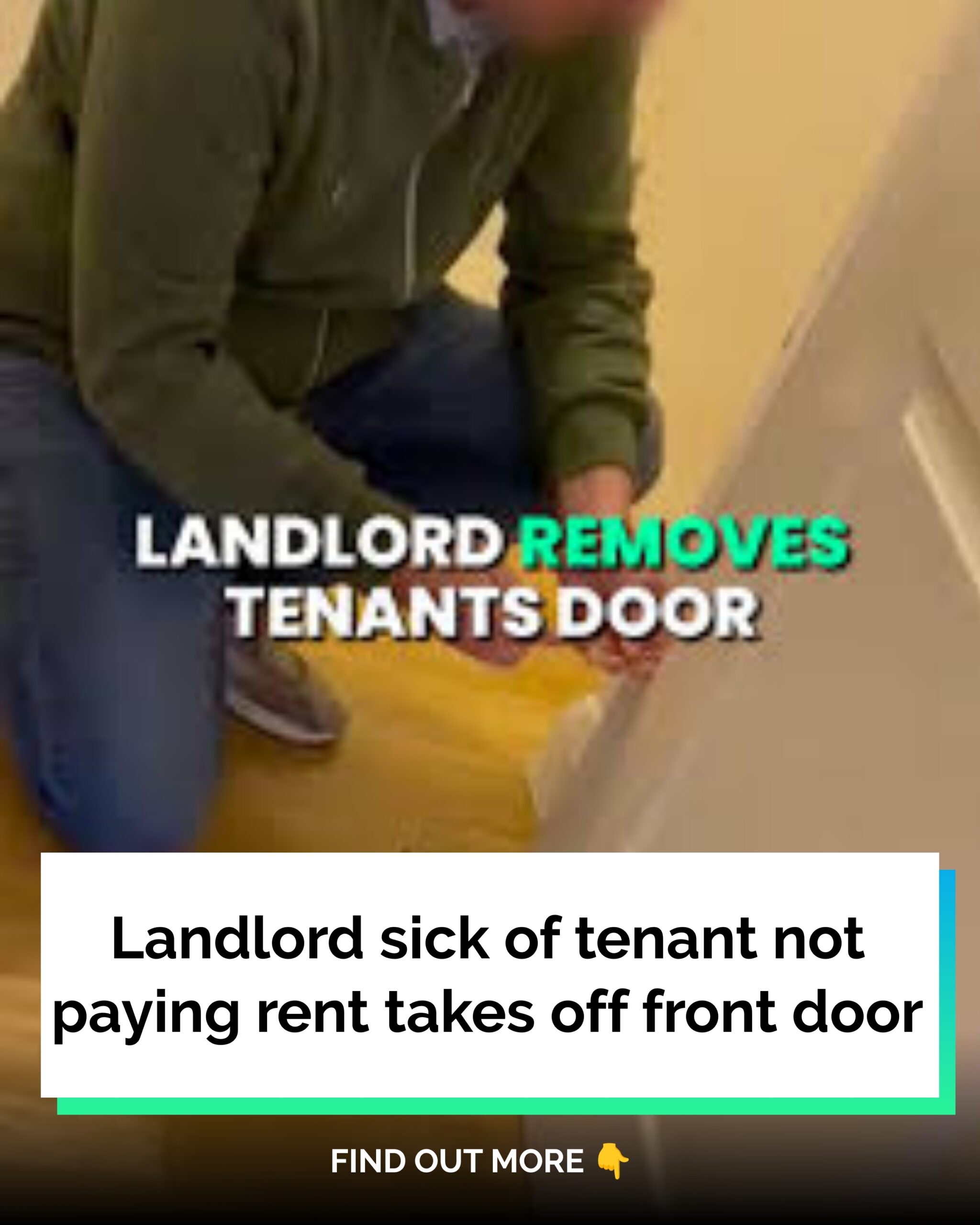 Landlord Sick Of Tenant Not Paying Rent Takes Off Front Door