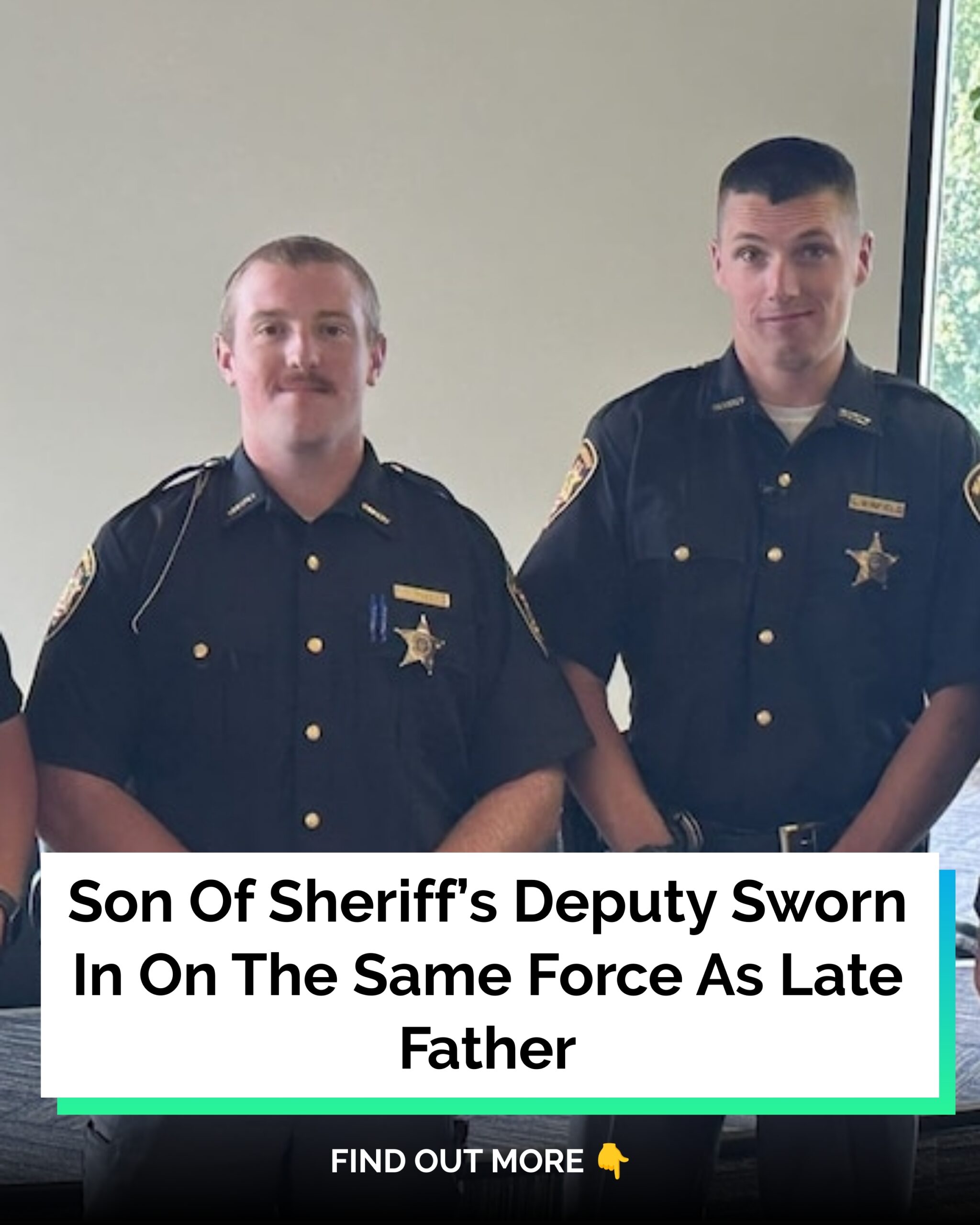 Son of sheriff’s deputy sworn in on the same force as late father