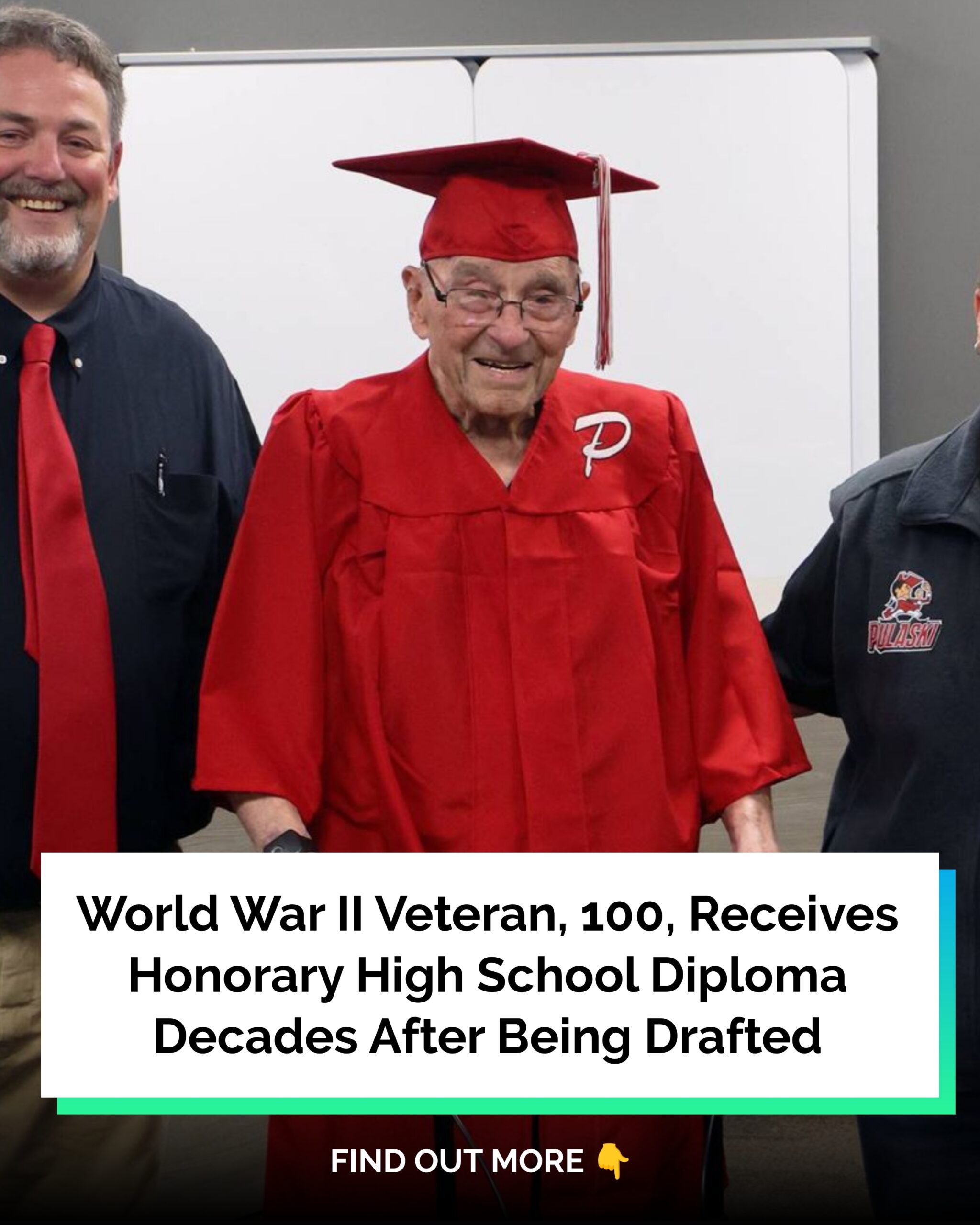 World War II Veteran, 100, Receives Honorary High School Diploma Decades After Being Drafted