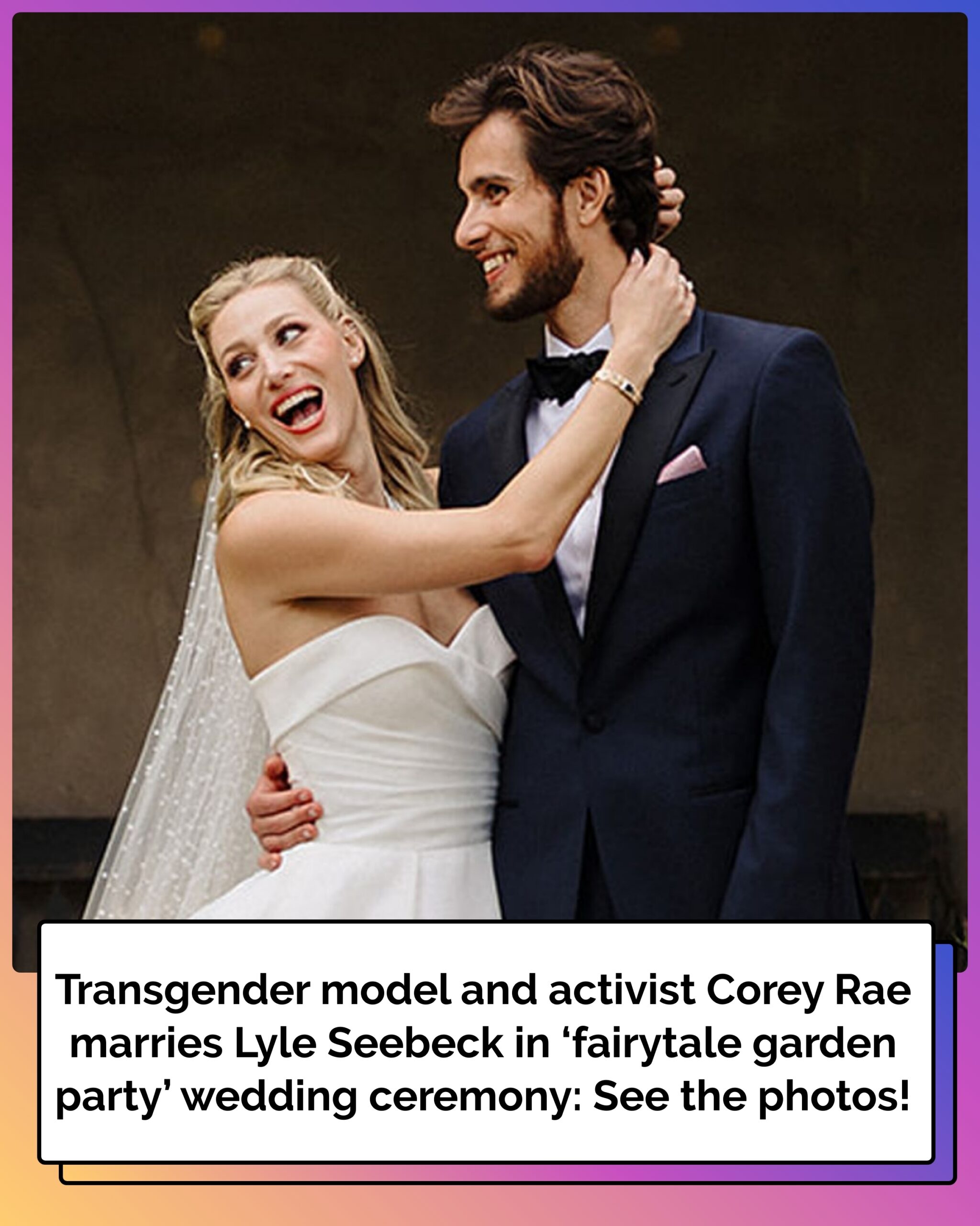 Transgender Activist Corey Rae Marries Lyle Seebeck in ‘Fairytale Garden Party’ Wedding Ceremony: See the Photos!