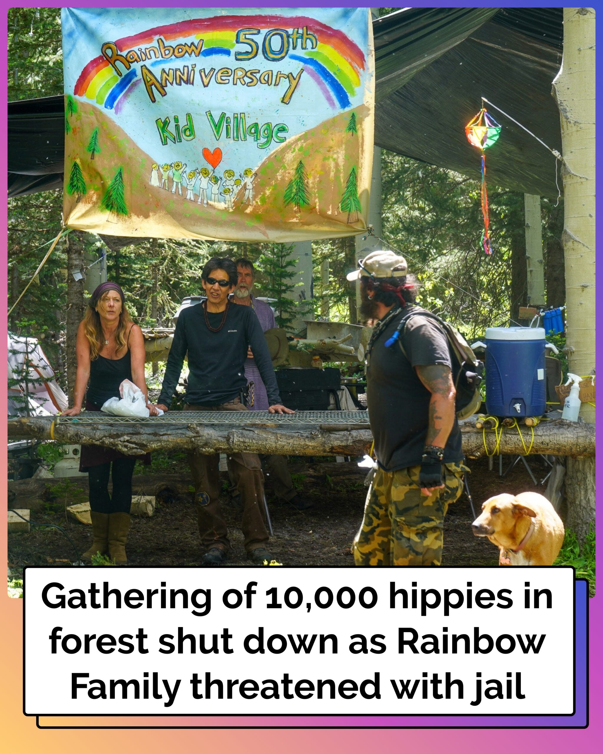 Gathering of 10,000 hippies in forest shut down as Rainbow Family threatened with jail