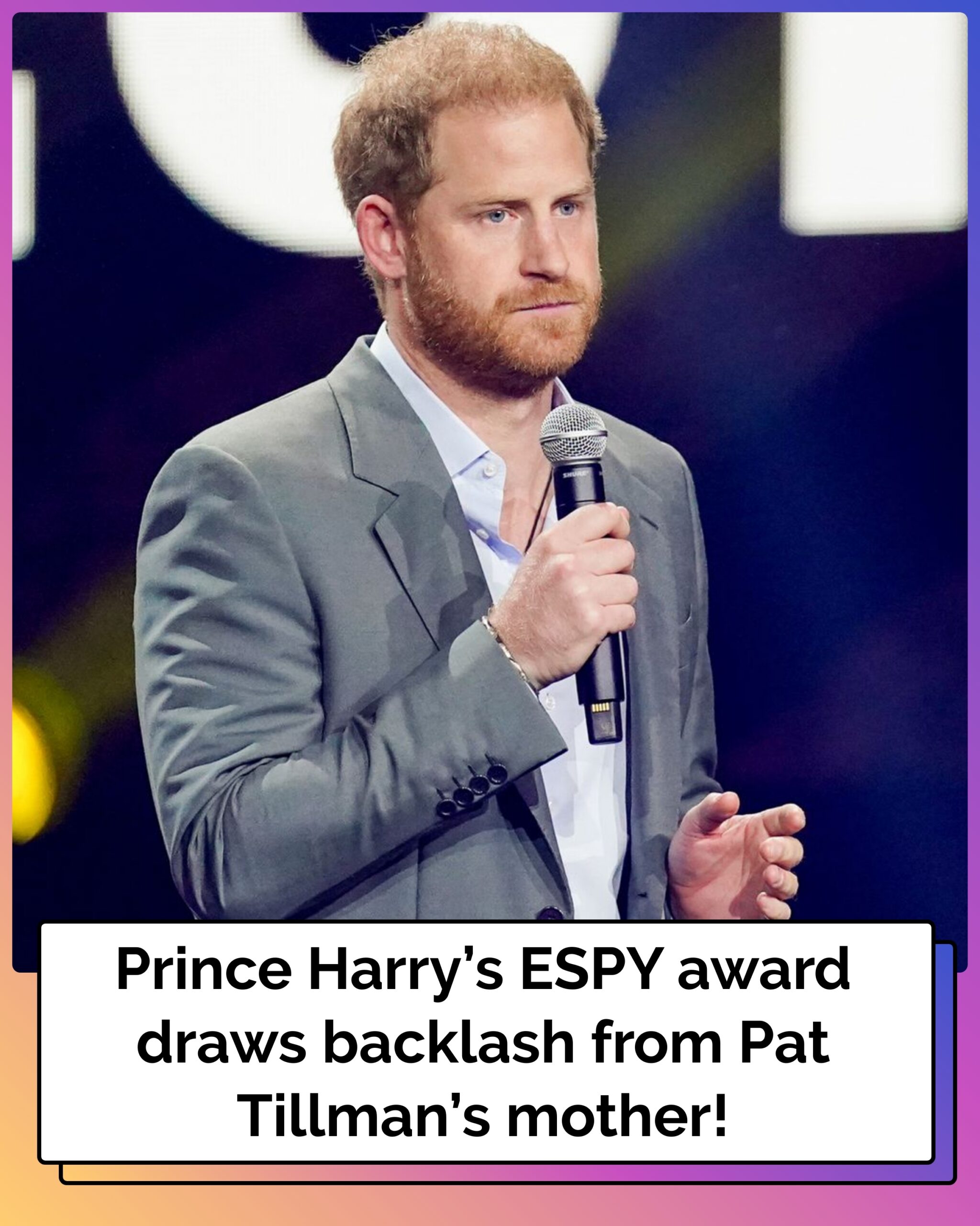 Prince Harry’s ESPY Award Draws Backlash from Pat Tillman’s Mother