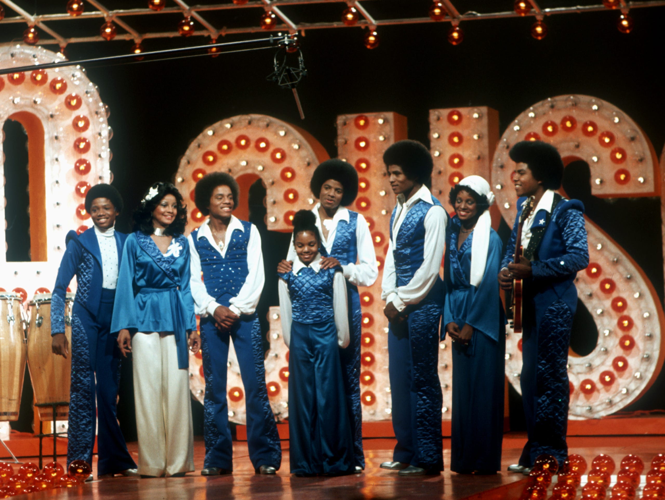 The entire clan exhibited musical talents. The Jacksons perform onstage in their variety TV show in November 1978 in Los Angeles. The quintet: Randy, left, Marlon, Jackie, Michael and Tito take the stage with their sisters, Latoya, left, Janet and Rebbie.